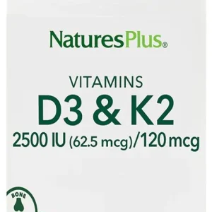Vitamina D3 & Vitamina K2 · Nature's Plus · 90 comprimidos