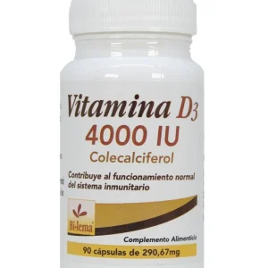 Vitamina D3 4000 UI · Bilema · 90 cápsulas