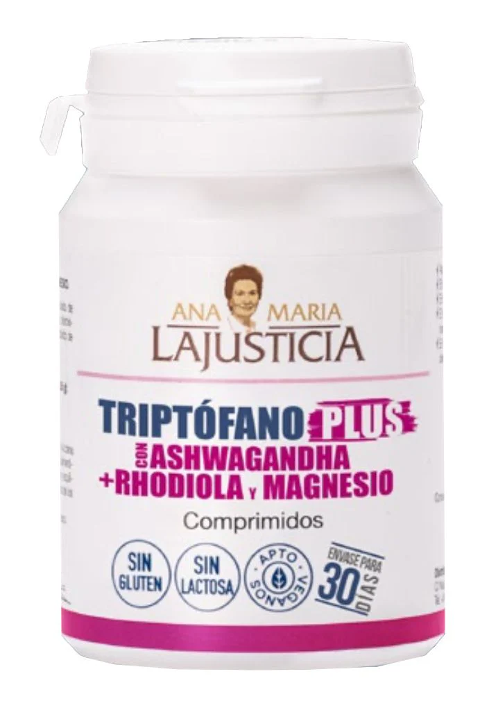Triptófano Plus con Ashwagandha, Rhodiola y Magnesio · Ana Maria LaJusticia · 60 comprimidos