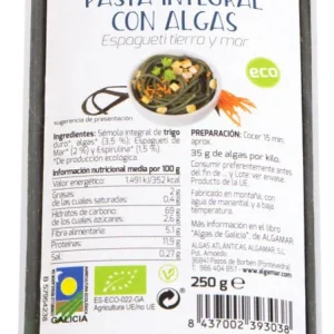 Pasta Integral con Algas - Espagueti · Algamar · 250 gramos