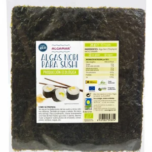Algas Nori para Sushi · Algamar · 25 gramos